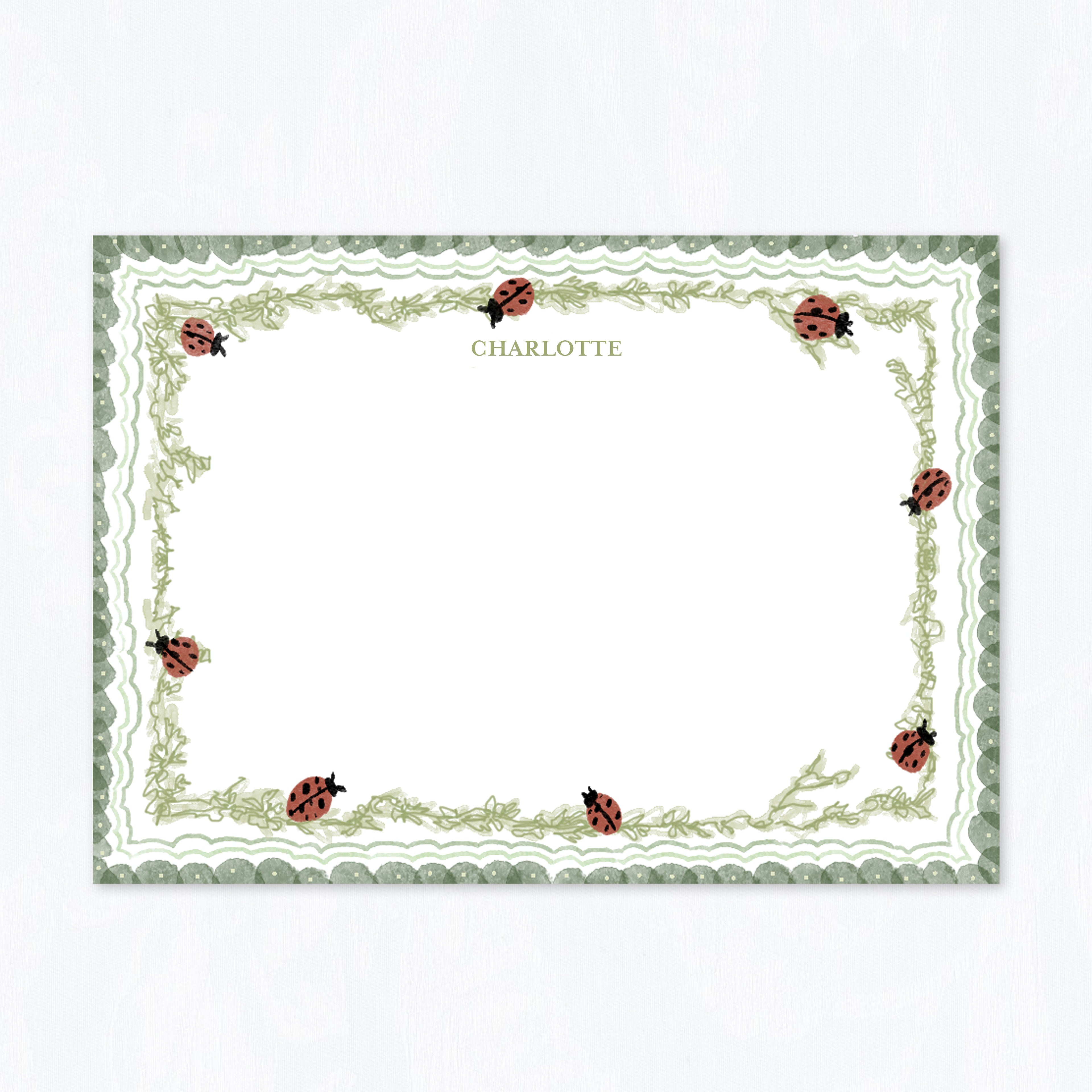 Ladybug Stationery Set