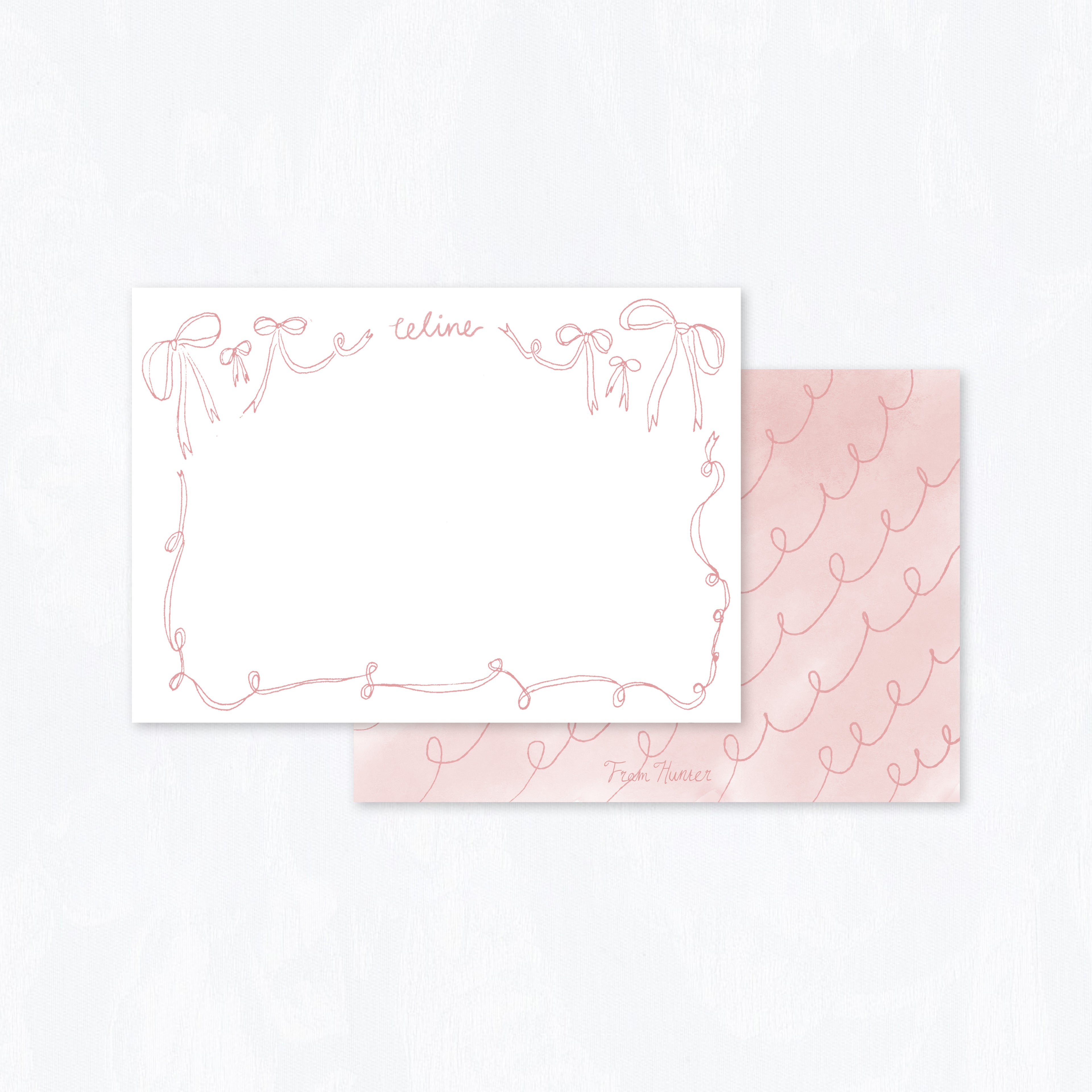 Ribbon + Bows Stationery Set