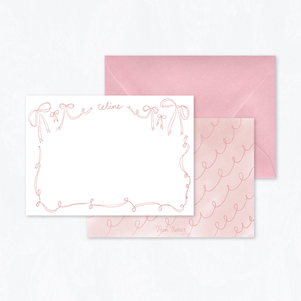 Ribbon + Bows Stationery Set