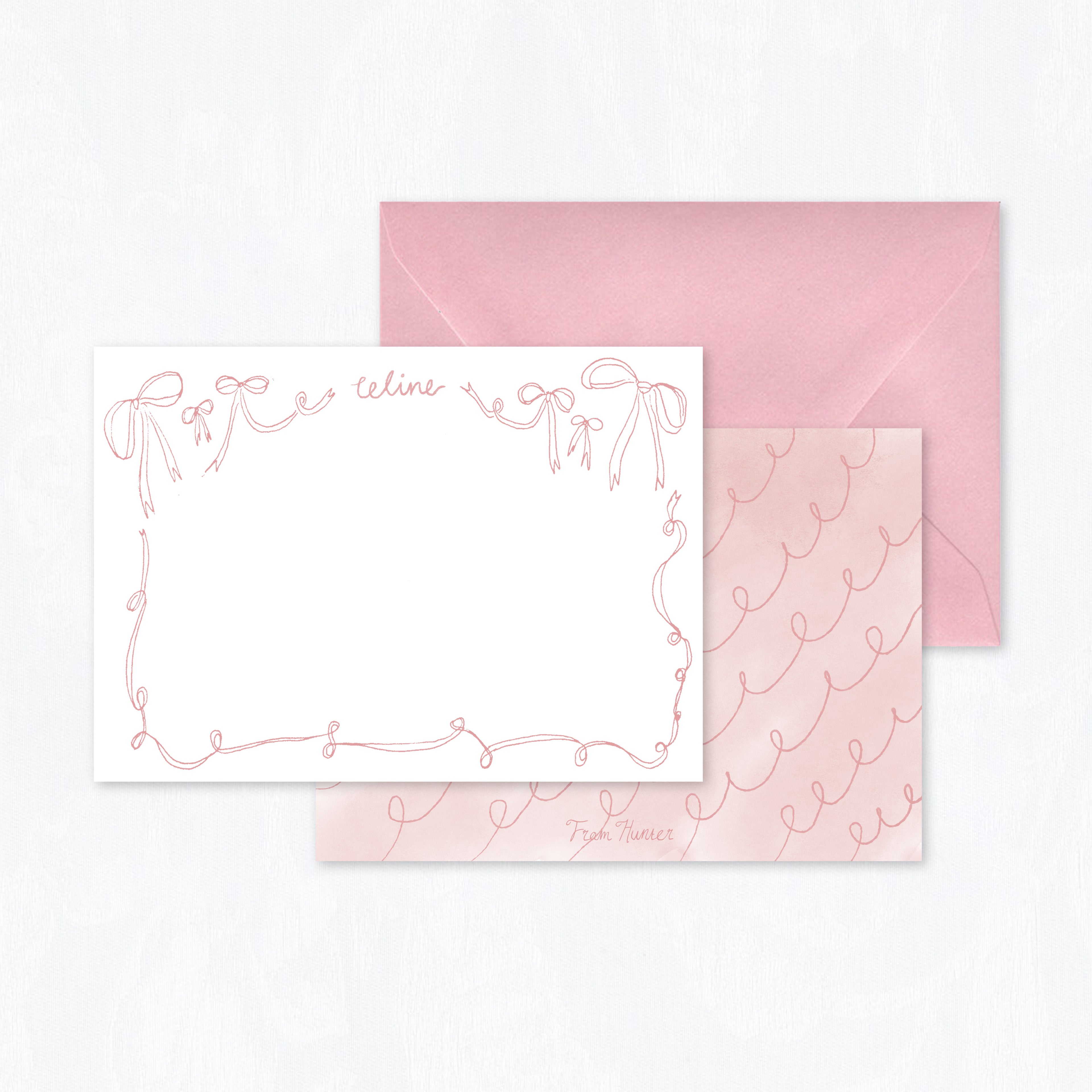 Ribbon + Bows Stationery Set