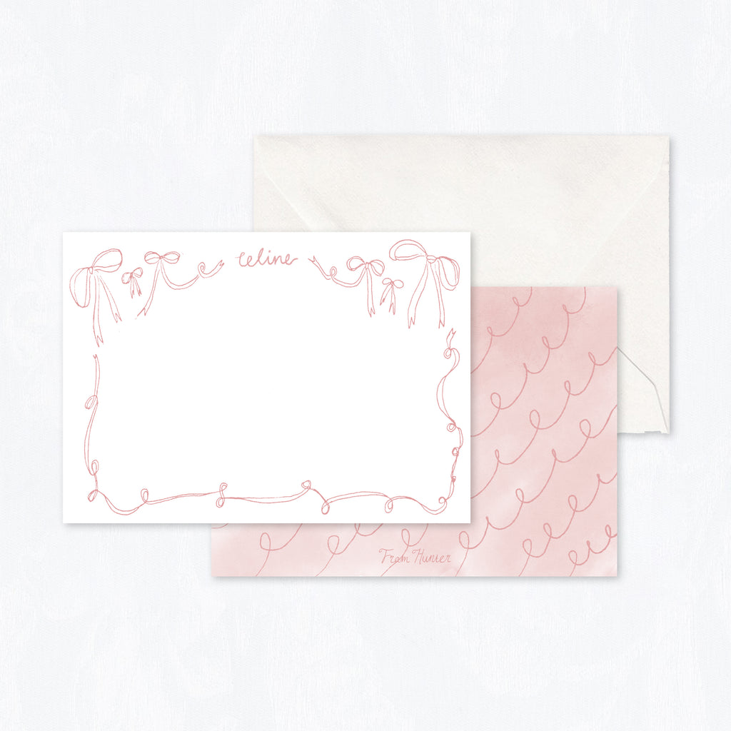 Ribbon + Bows Stationery Set