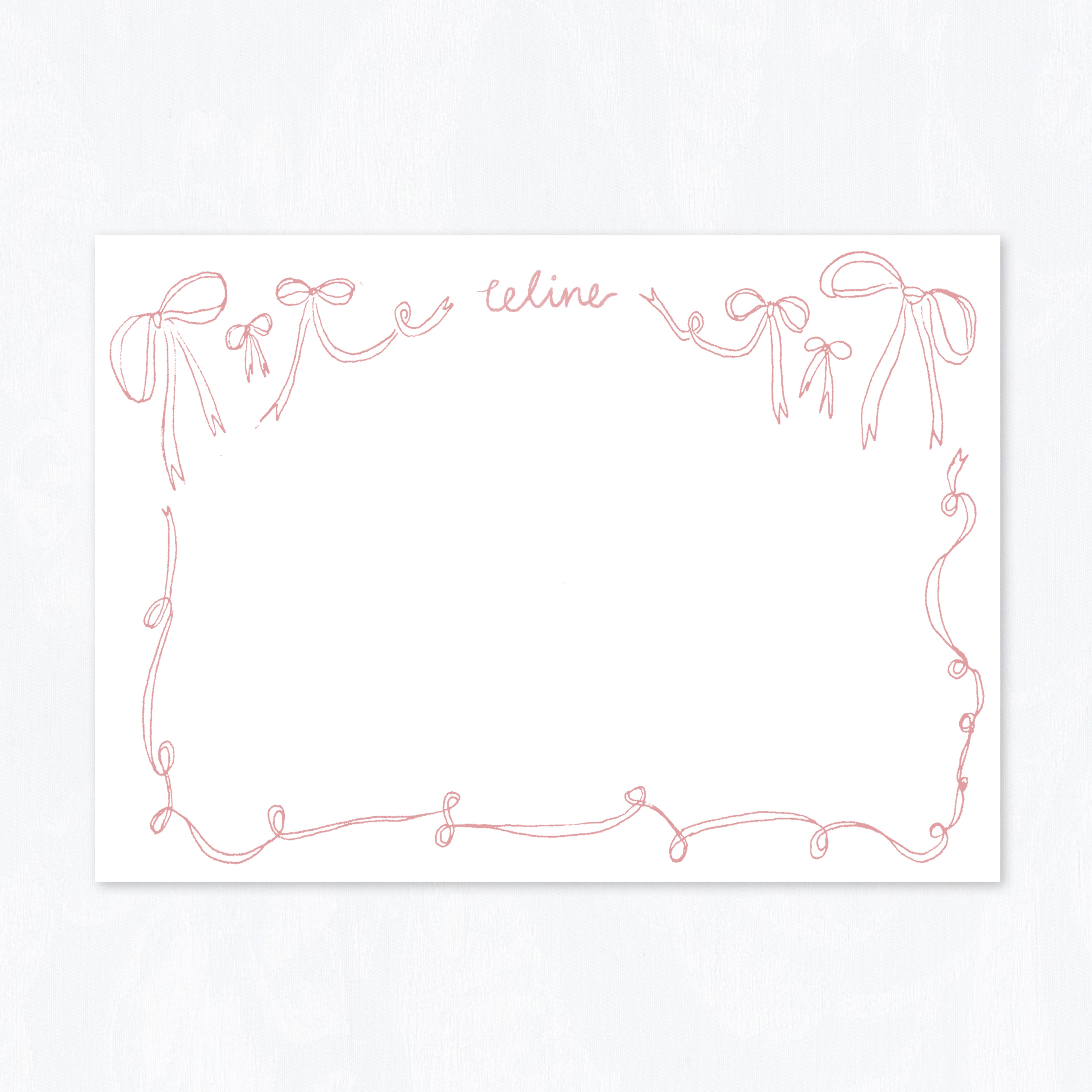 Ribbon + Bows Stationery Set