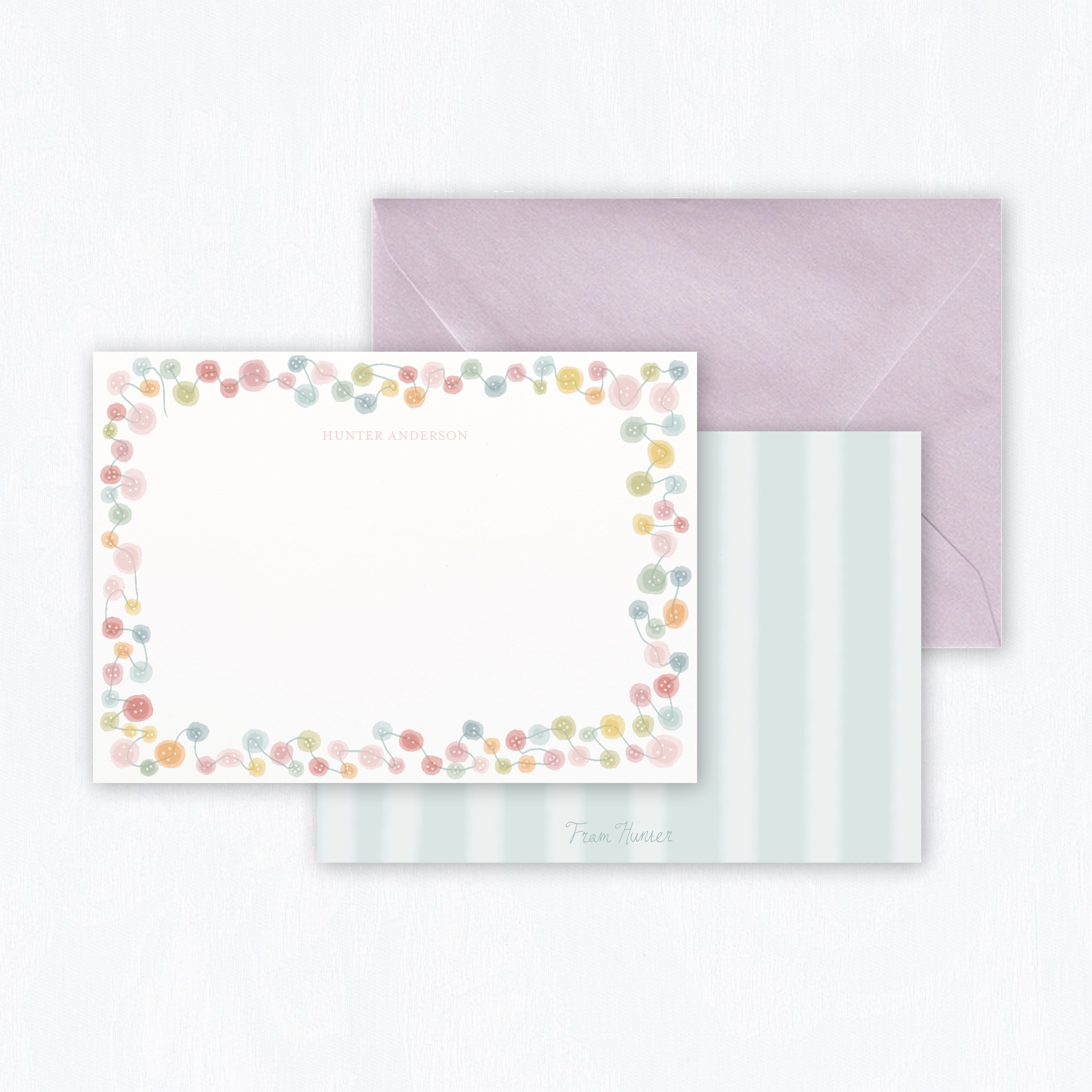 Buttons Stationery Set