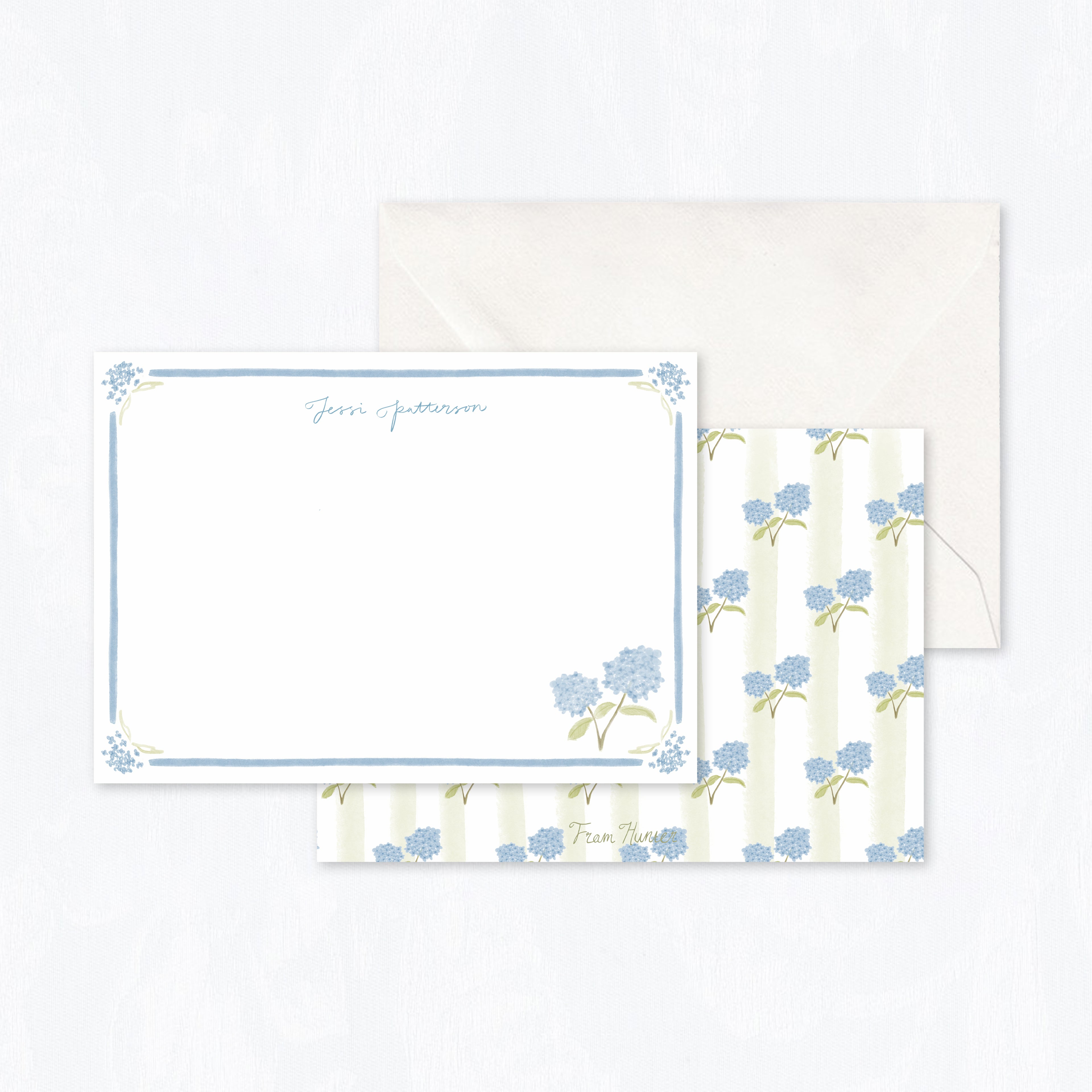 Hydrangea Stationery Set