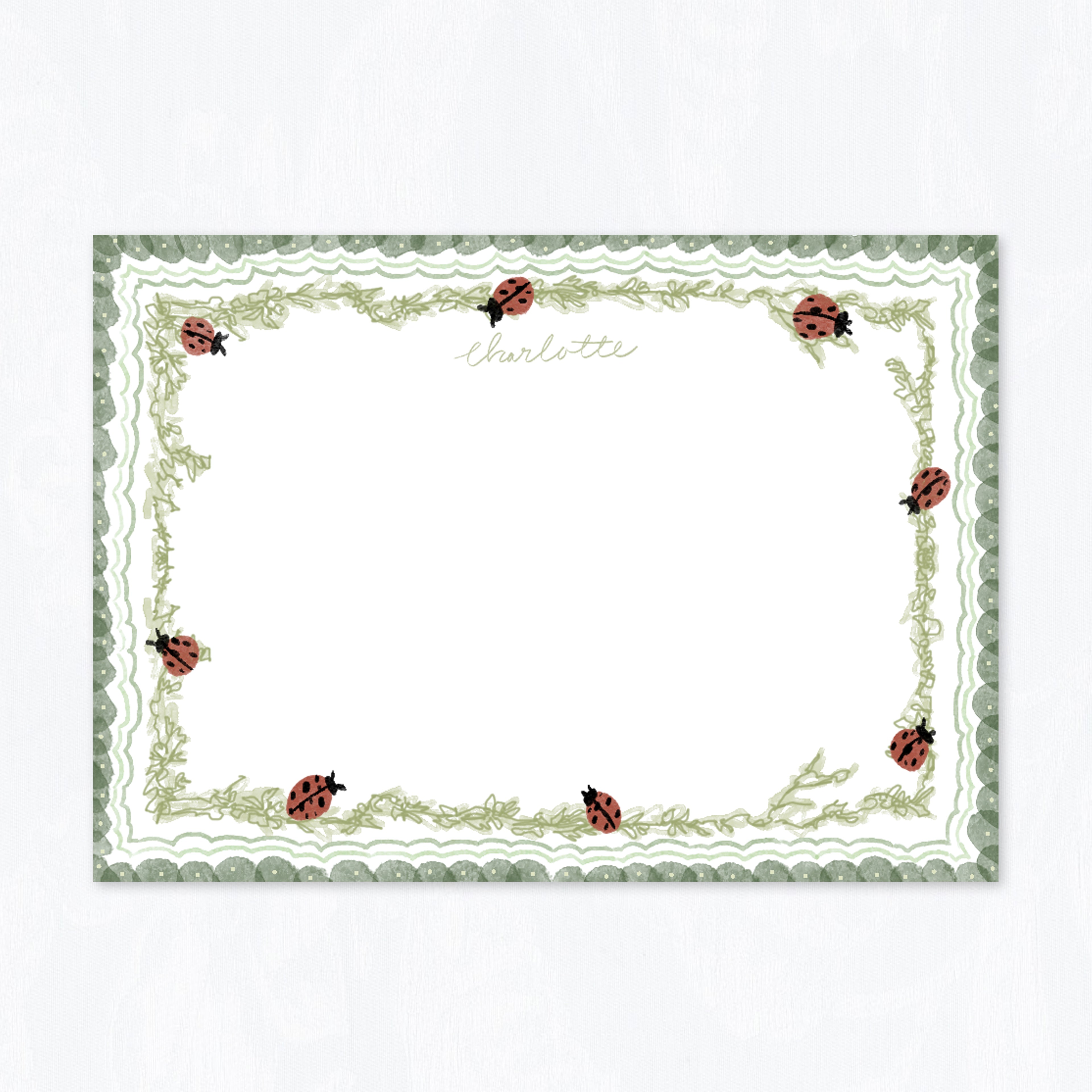 Ladybug Stationery Set