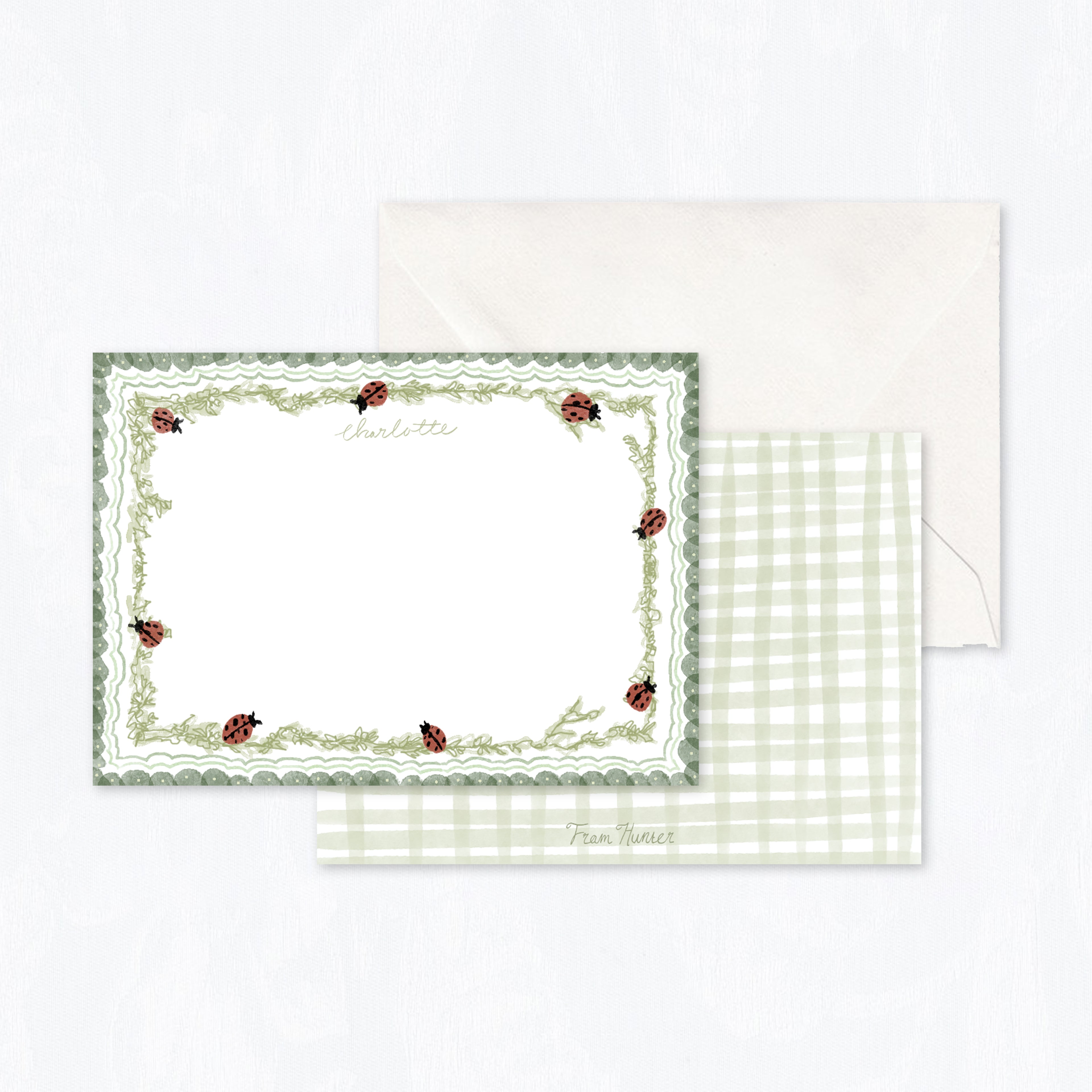 Ladybug Stationery Set