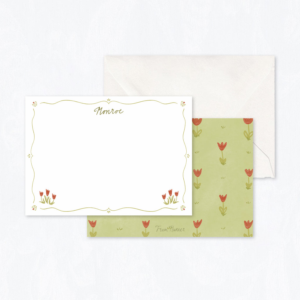 Tulip Field Stationery Set