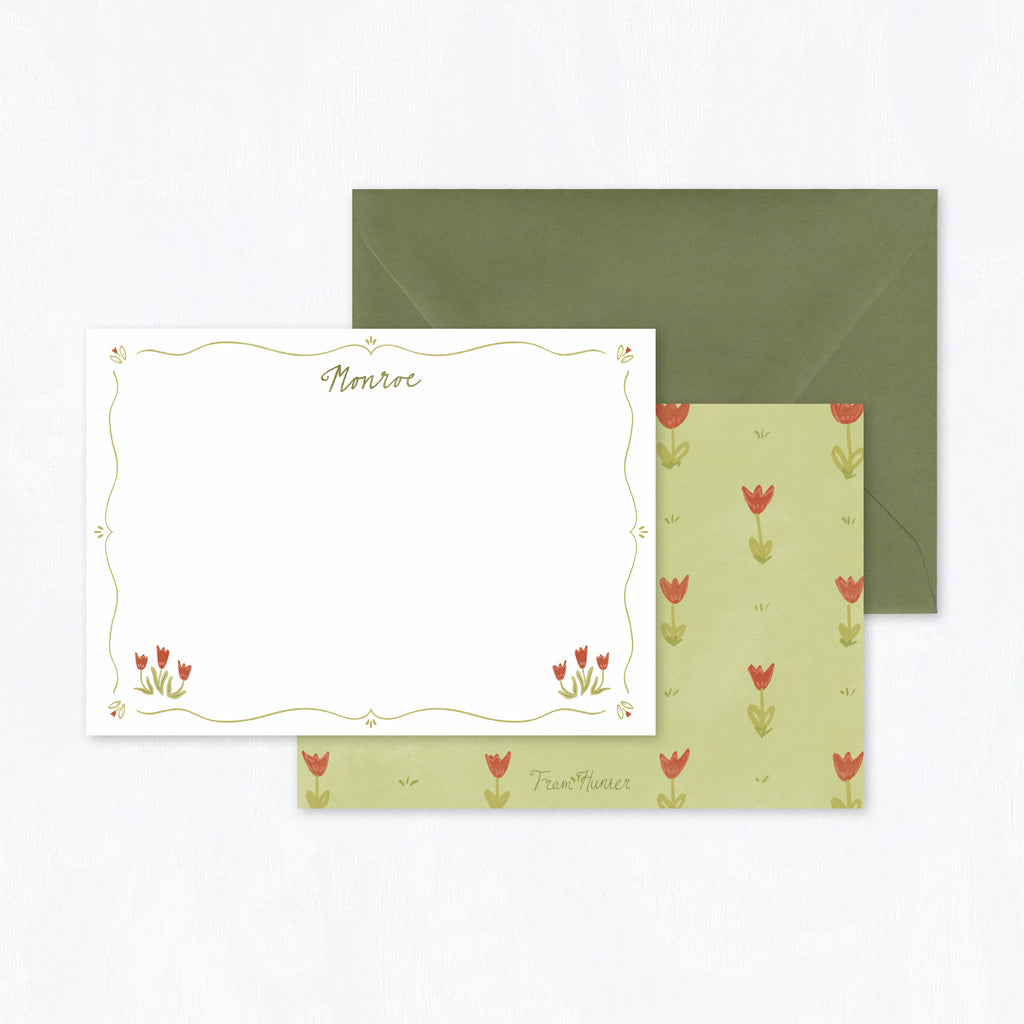 Tulip Field Stationery Set