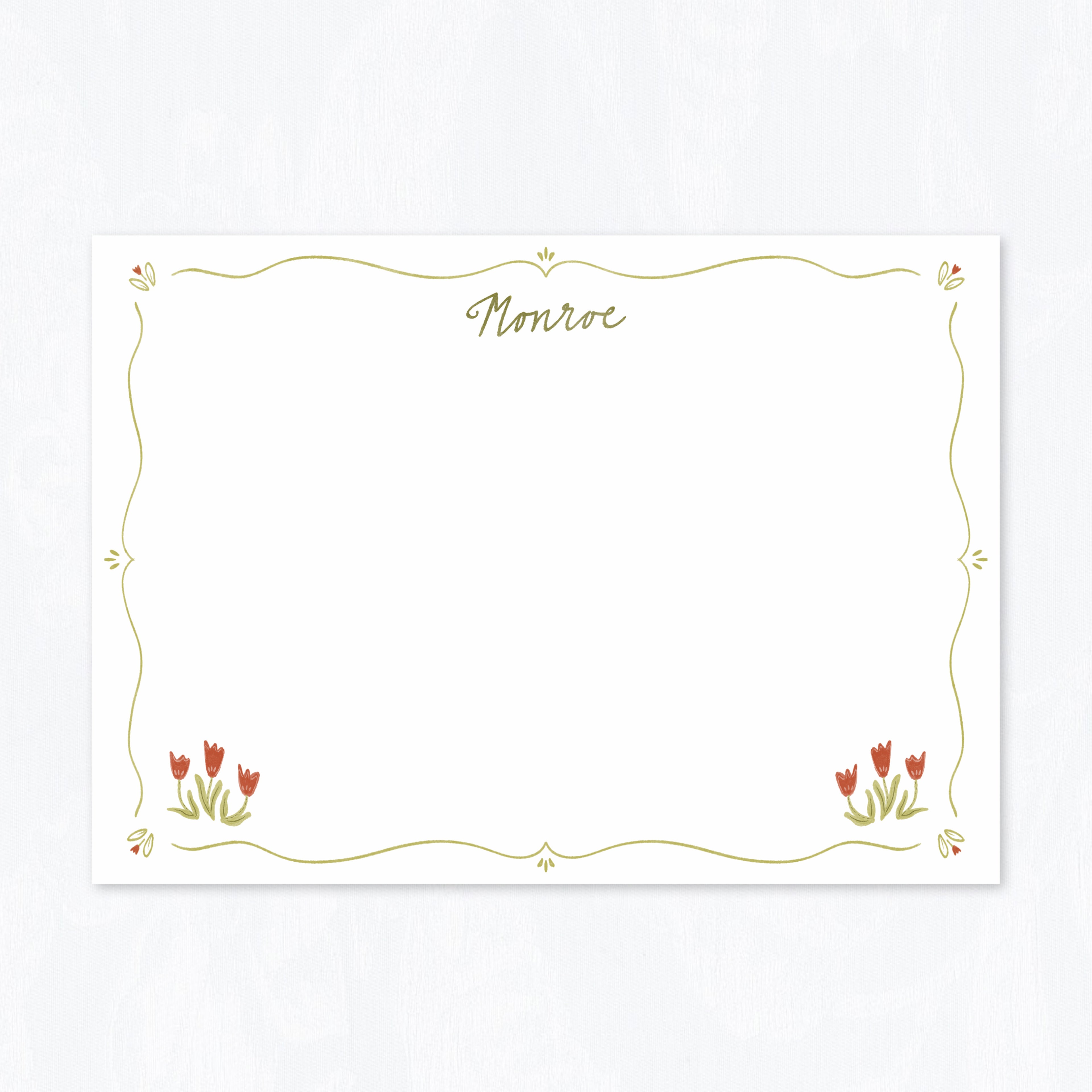 Tulip Field Stationery Set